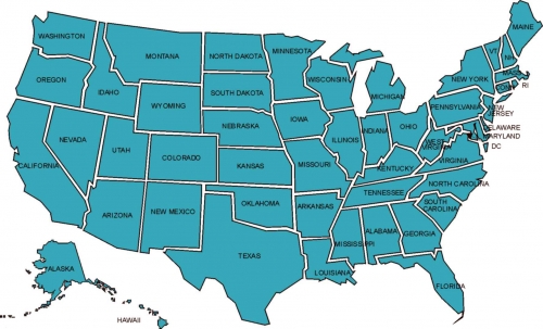 Amerika Birleik Devletleri eyaletler haritas
